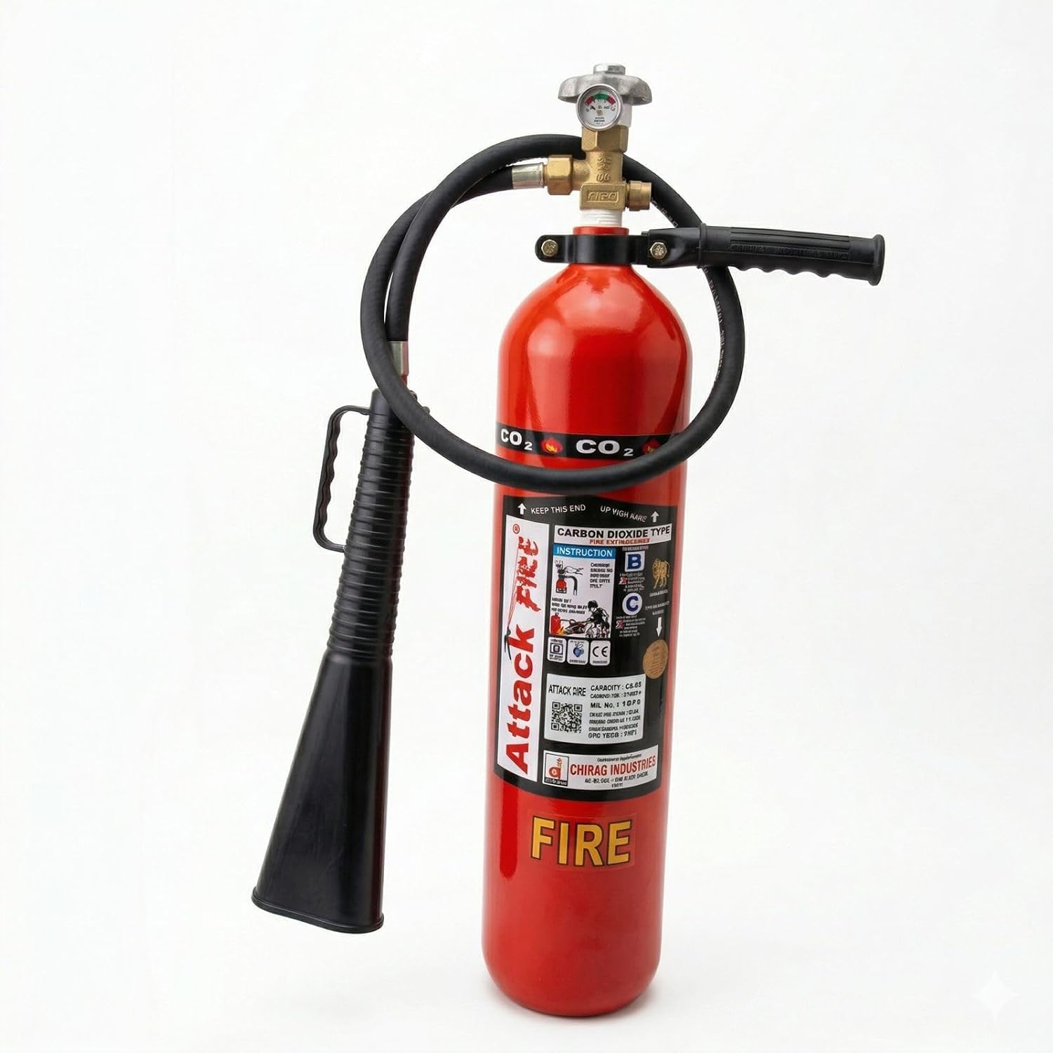 CO2 Fire Extinguisher for Electrical & Flammable Liquid Fires – Carbon Dioxide Fire Safety Cylinder with Discharge Hose, ISI Marked, Ideal for Office, Home & Industrial Use -a-image-22