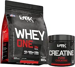KIT WHEY + CREATINA: Whey One Morango 900g com Creatina Pura 150g