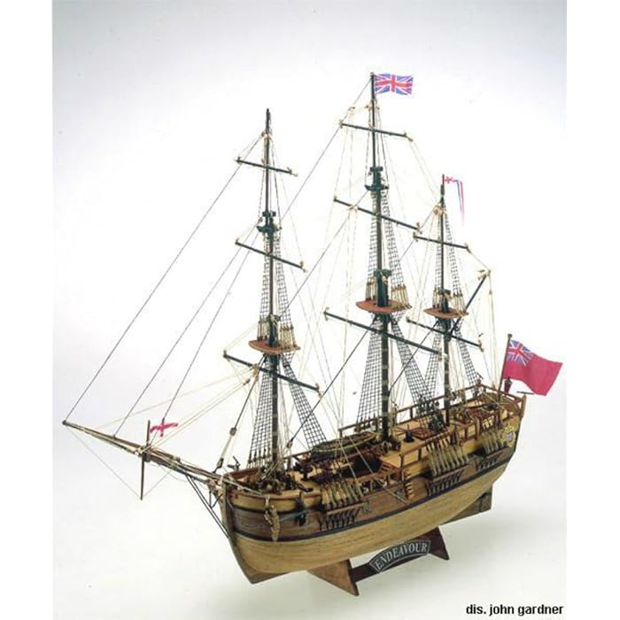 Buy Mamoli MV47 Endeavour Wood PlankOnBulkhead Model Ship Kit Scale 1/100 Length 430