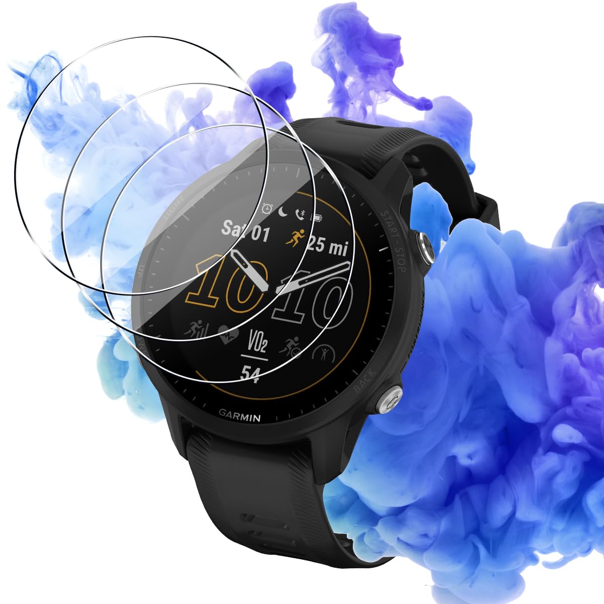 Amazon.co.jp: 対応 GARMIN Forerunner 955 ガラスフィルム 3枚 保護 