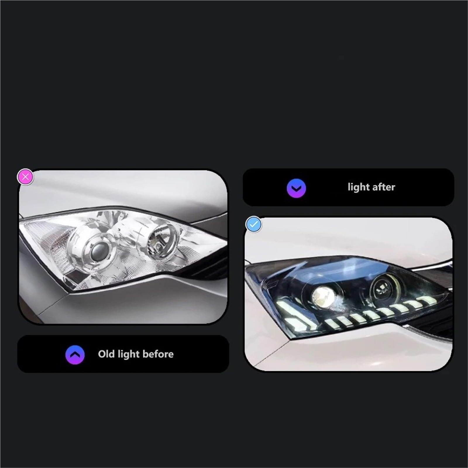 Faro Anteriore per Auto 2007-2011 Fari CRV DRL Indicatore di direzione Buon Fascio Angel Eye Lente proiettore Faro Anteriore Gruppo Faro Auto