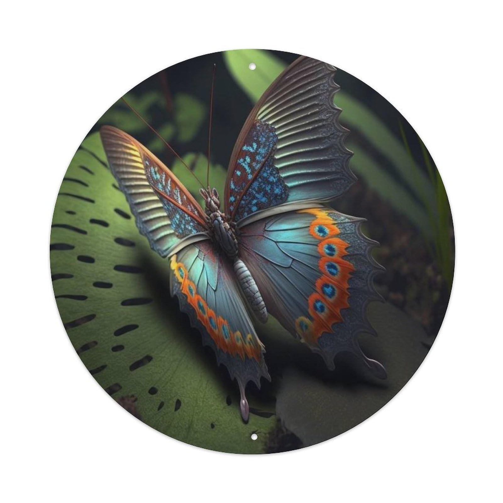 Wild Animal Artwork Beautiful Butterfly Metal Tin Sign