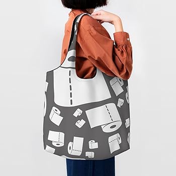 Amazon | [COOLEAD] 面白い トイレットペーパー柄 エコバッグ