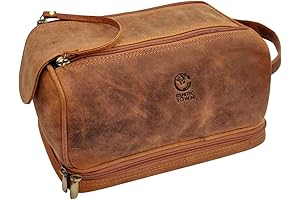 RusticTown Leather Dopp Kit (Unisex)