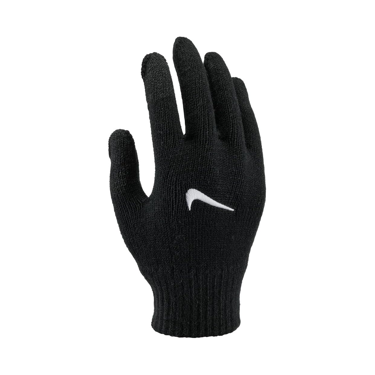 Nike Kids Knit Tech and Grip Gloves 3.0 Running Training Fitness Touchscreen Grip Winter Gloves, Black/White, S/M