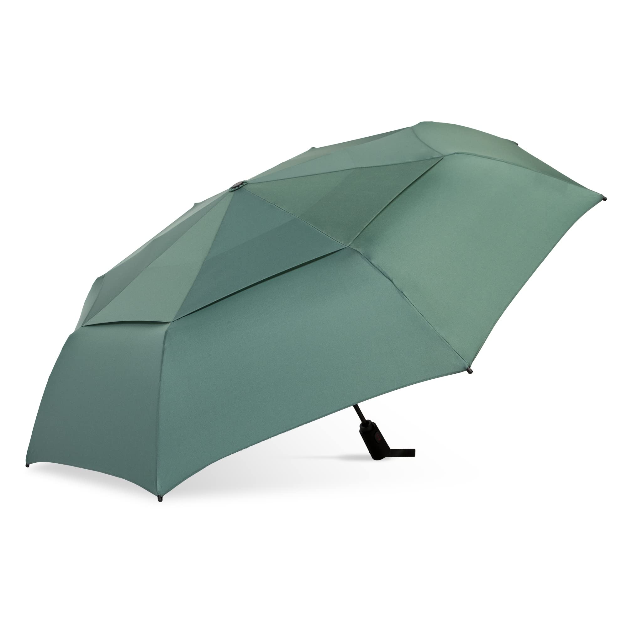 ShedRainVortex Automatic Compact Folding Windproof Travel Umbrella – Push Button Open & Close - Rain & Windproof Vented Double Canopy – Protect from Rain, Sun & Wind - Wind Tunnel Tested to 75 mph