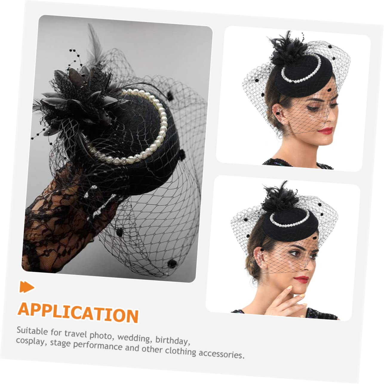 ifundom 4pezzi Fascinator Retro per Sposa con Piume e Perle Cerchietto Elegante per Cerimonie e Feste Accessorio Versatile per Matrimoni e Occasioni Speciali