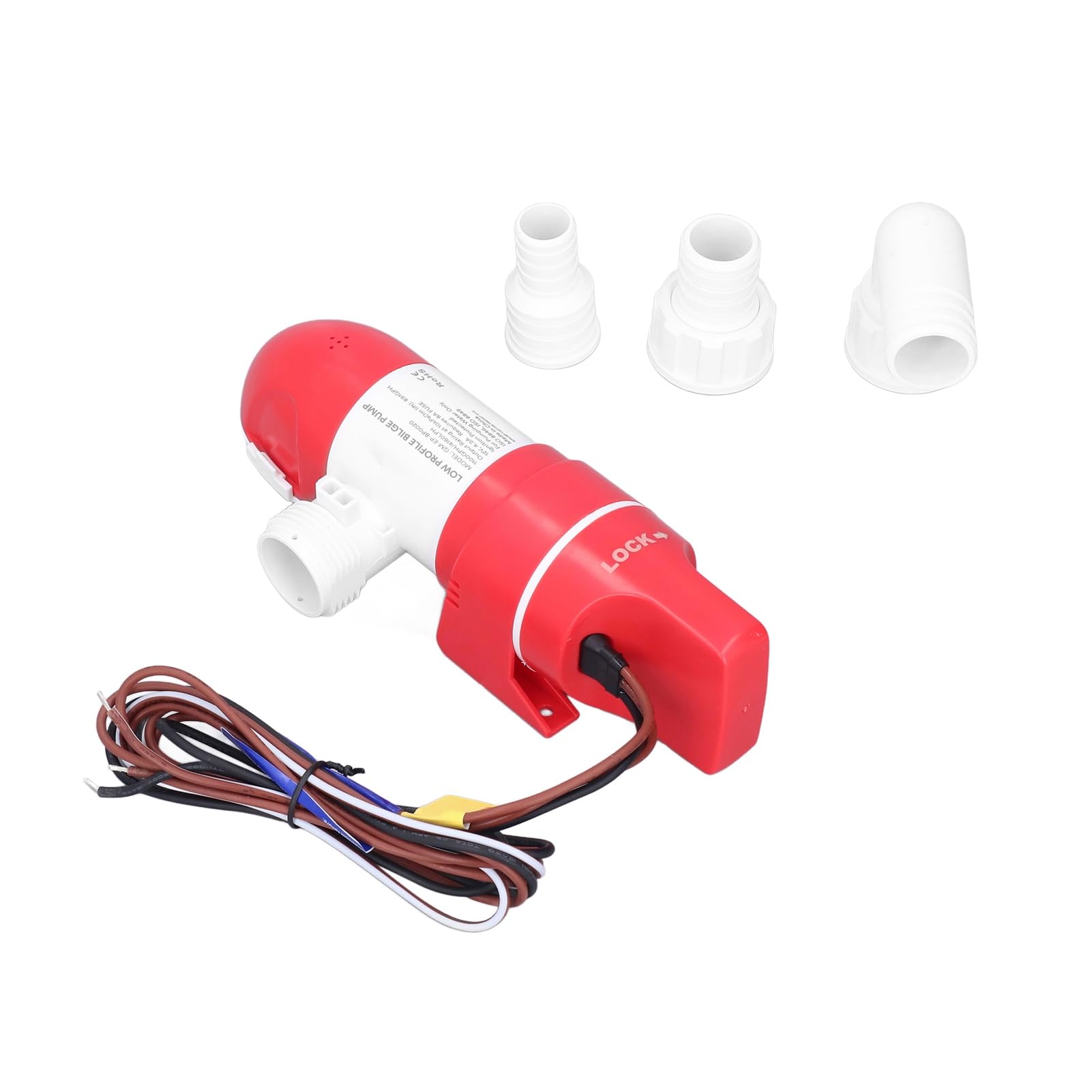 Bomba de Sentina Automática para Barcos 12V DC 1100GPH 4160LPH Acero Inoxidable Rotación 360 Grados Perfil Bajo