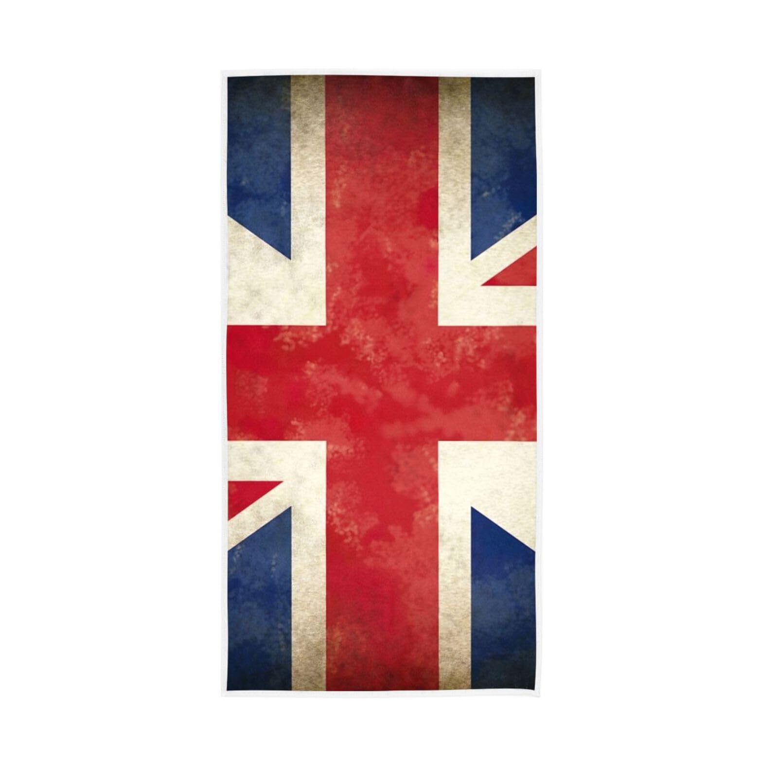 HUYGD UK Flag Kitchen Hand Towel Absorbent, 15 x 30 Inches Soft Hand Towel, Printed Hand Towels
