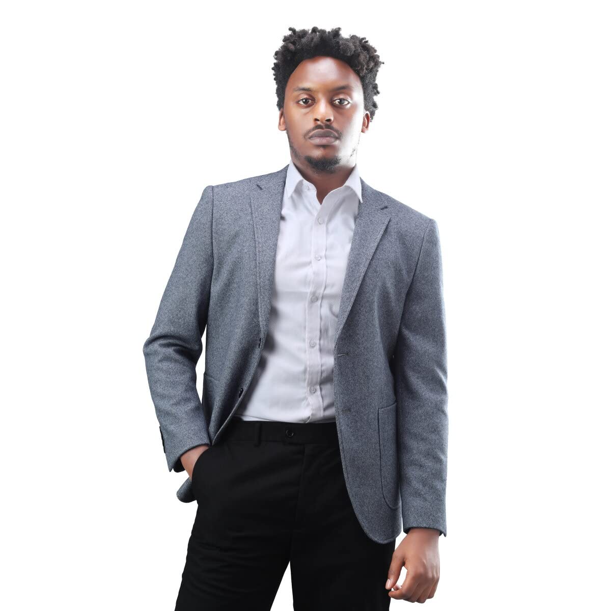 Allthemen Blazer da Uomo Regular Fit 2 Bottoni Giacca da Abito Elegante a Quadri Formale Business d'Affari