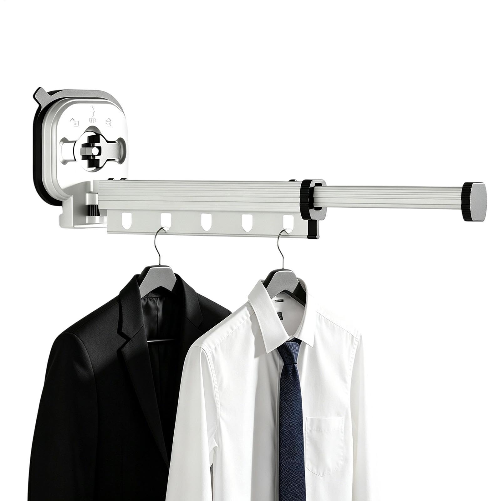 Genérico Tendedero de Ropa Antideslizante Plegable de aleación de Aluminio | Tendedero portátil montado en pared para ropa Para hogar balcón apartamento dormitorio hotel interior exterior viaje camping