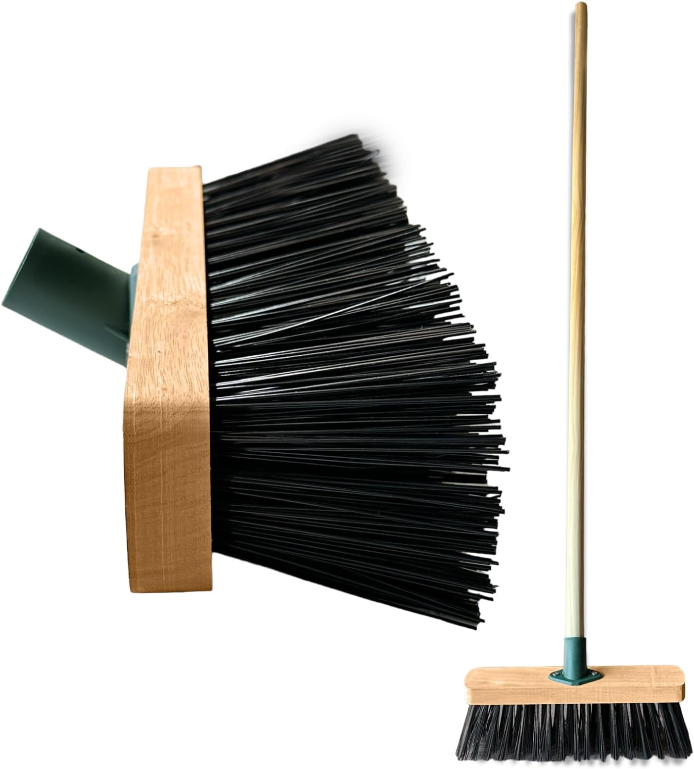 11.5" Sweeping Brush Outdoor Broom − Garden Heavy Duty Yard with Stiff