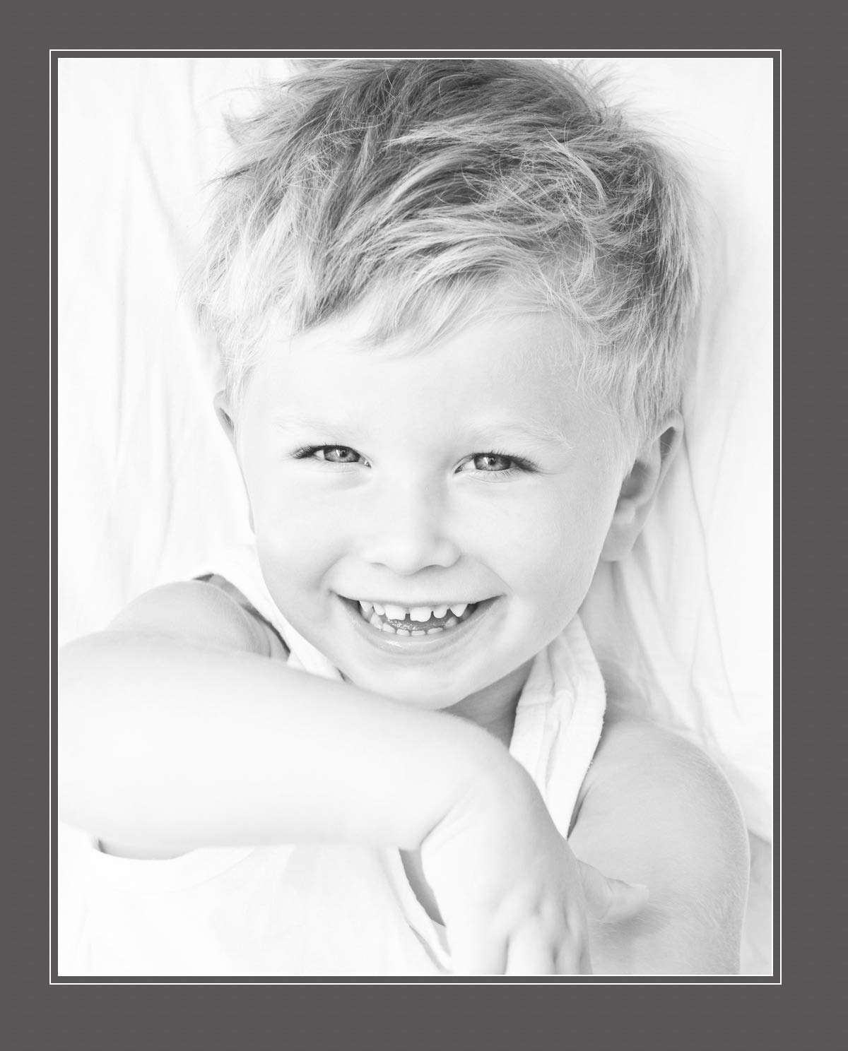 ArtToFrames MAT-154-21x27-Charcoal Cinder/Charcoal Custom Mat for Picture Frame, 21x27
