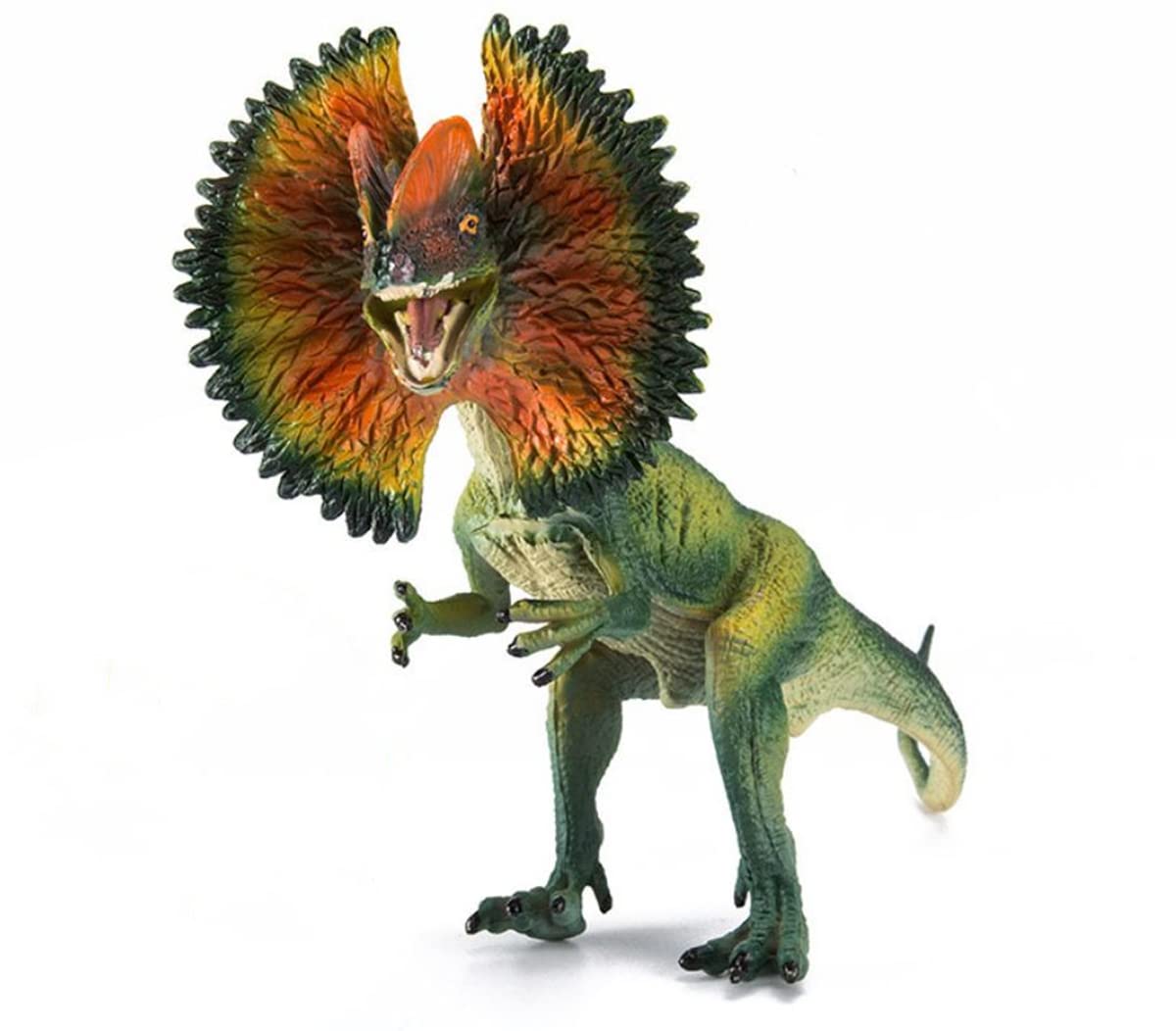 Dinosaur Toy Dilophosaurus Figures with Moveable Mouth,Realistic Educational Dinosaur Figures for Birthday Gift, Kids Toys, Party Favor.Size:4.9 Inch