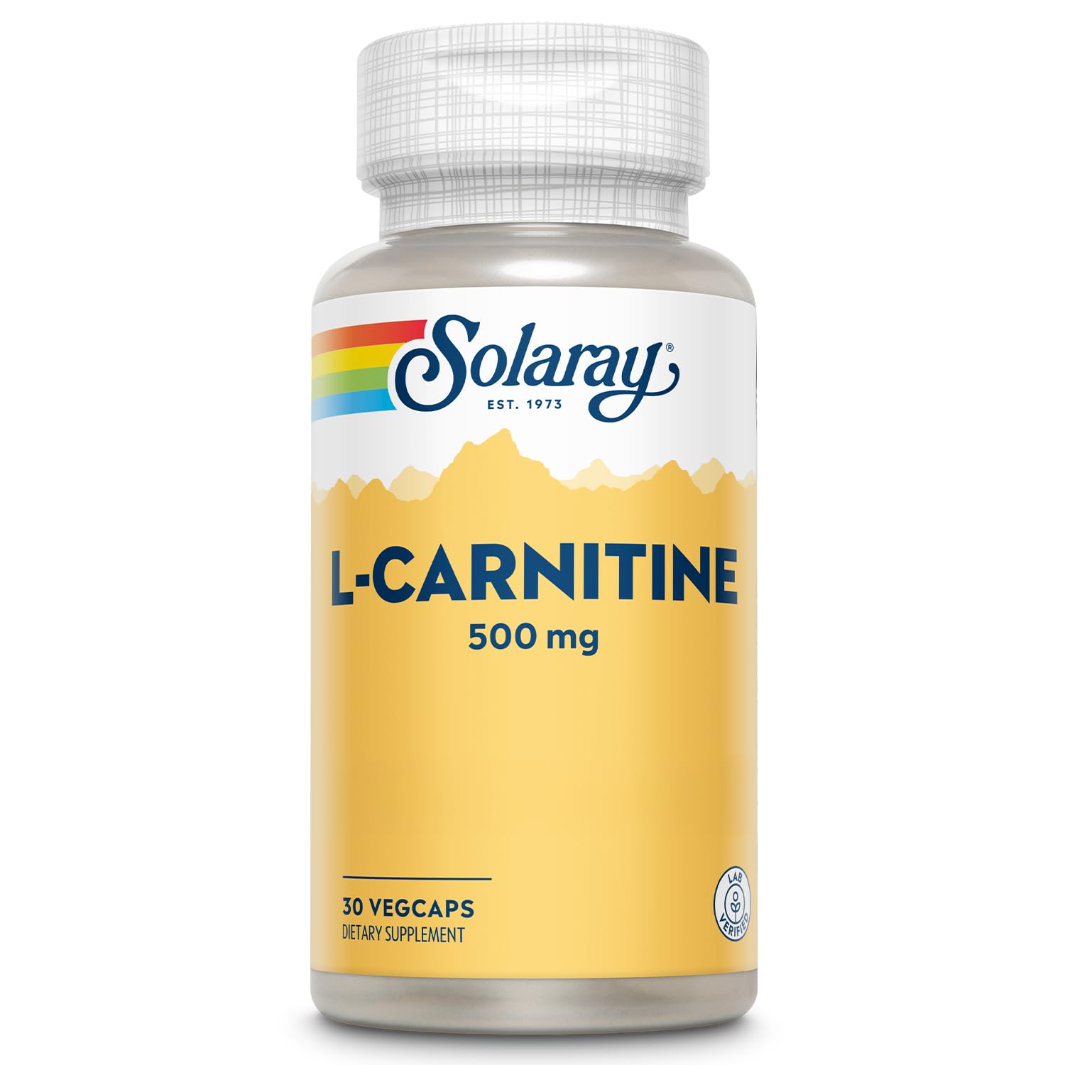 SOLARAY Suplemento de L-carnitina 500 mg 30 cápsulas