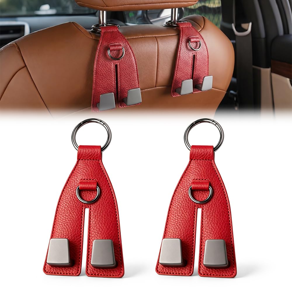 Premium Leather Wrapped Design (Red, 2pcs)