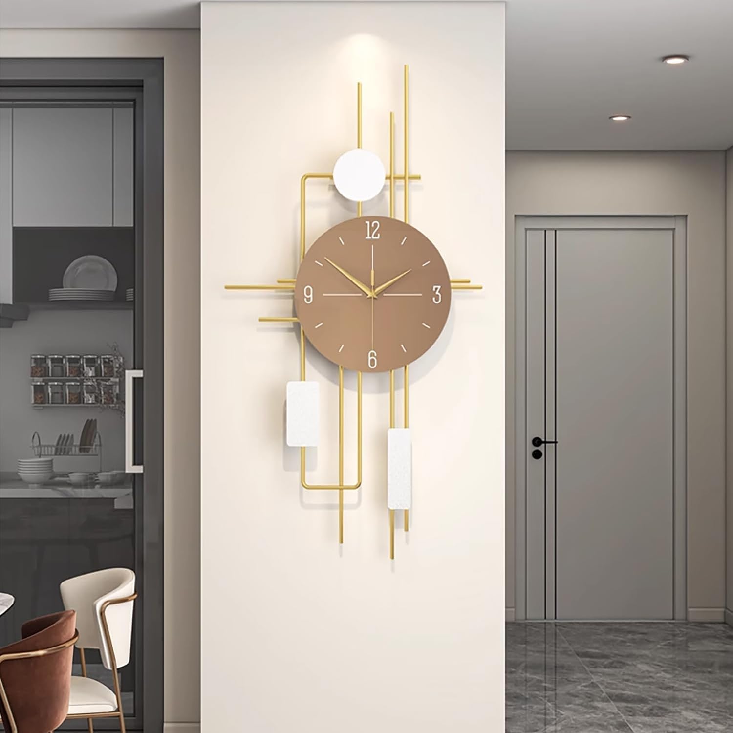 MORPICH Large Metal Wall Clock | Decorative Metal Silent Non Ticking Wall Clock | Large Art Sculpture Wall Clock Modern Wall Clocks for Living Room Decor Big Wall Clock for for Home Indoor (B0DHY5CXTK) Amazon Price History, Amazon Price Tracker