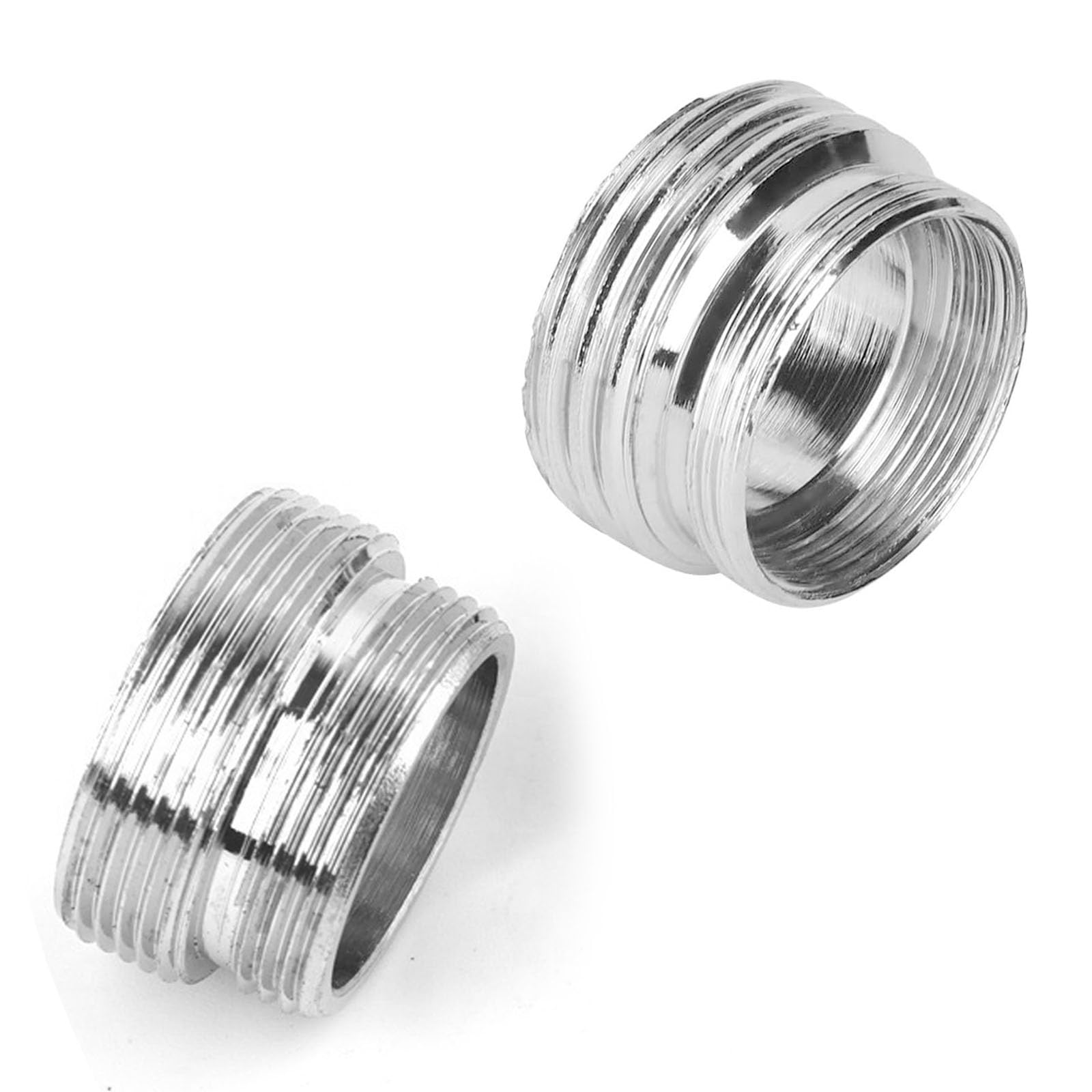 2 stuks dubbele schroefdraad kraan buitendraad M22 naar M24, kraan beluchter connector met rubberen afdichting voor waterfilter, wastafel, keuken, beluchter