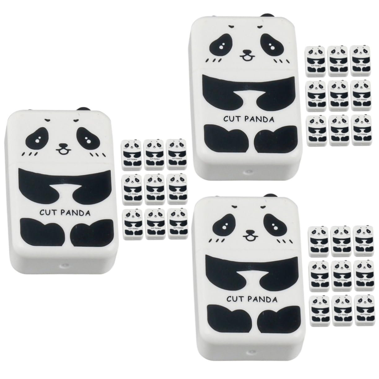 Lurrose 30stücke Panda Radiergummis Multifunktionale Tragbare Schulbedarf Mit Bunten Designs Radieren Von Bleistiftfehlern Für Künstler Und Schüler