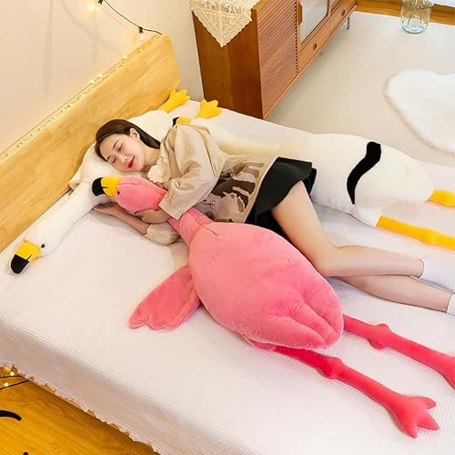 Miniatura 6 de Yuthsona Almohada de peluche de flamenco rosa, juguetes gigantes de peluche, almohada de felpa acogedora de flamenco para dormir, regalos para