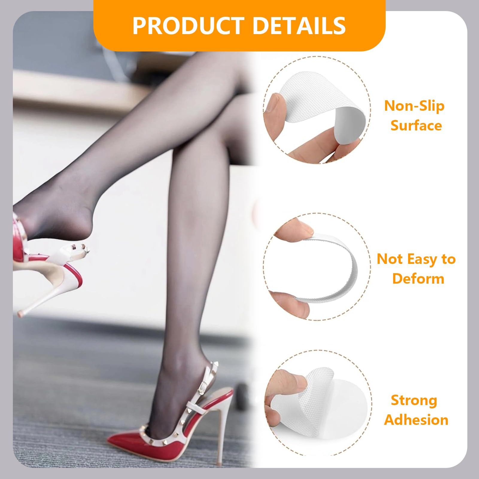 Adesivi Antiscivolo Per Suole Scarpe - 6 Paia In Gomma Per Tacchi, Sandali E Stivali - Foto 10
