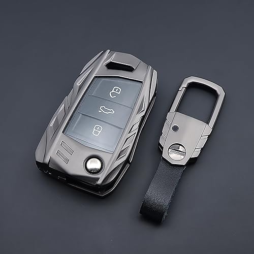 Miniatura 8 de Funda para llavero Volkswagen con llavero, elegante y duradera funda de protección de aleación de zinc compatible con VW Atlas Golf Jetta Tiguan