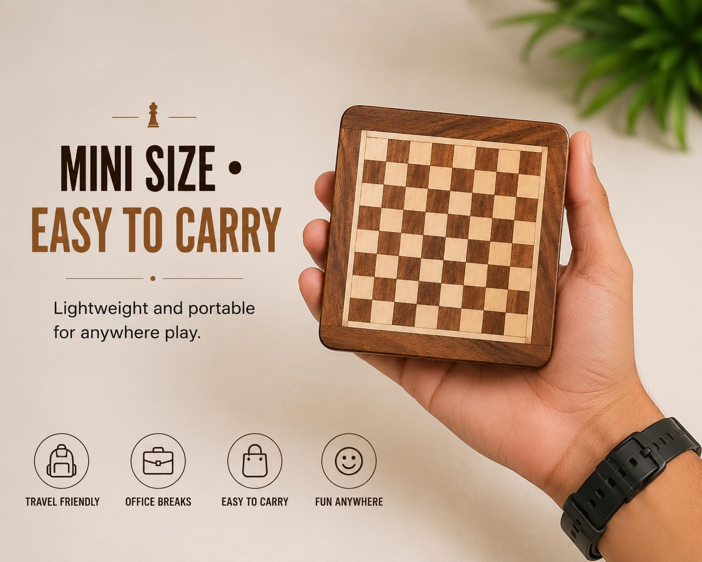 Handgefertigtes, personalisiertes Luxus-Schach-Set für Herren, personalisiertes Geschenk, magnetisches Holzschach-Set, Reise-Schachspiele, Geburtstagsgeschenk, Schachgeschenk, 12,7