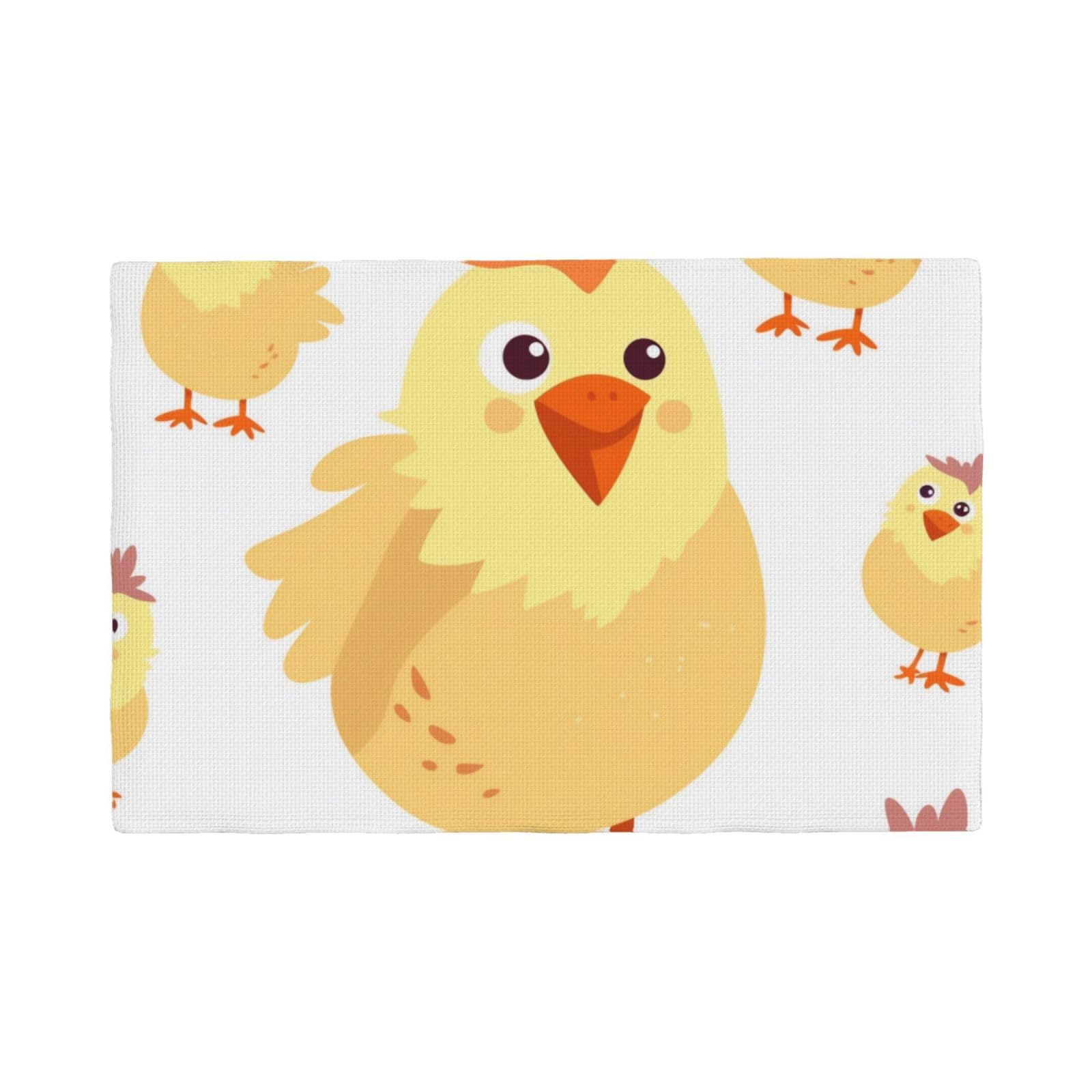 Set de table double couche anti-tache et anti-rayure motif poulet pour table en bois lot de 6