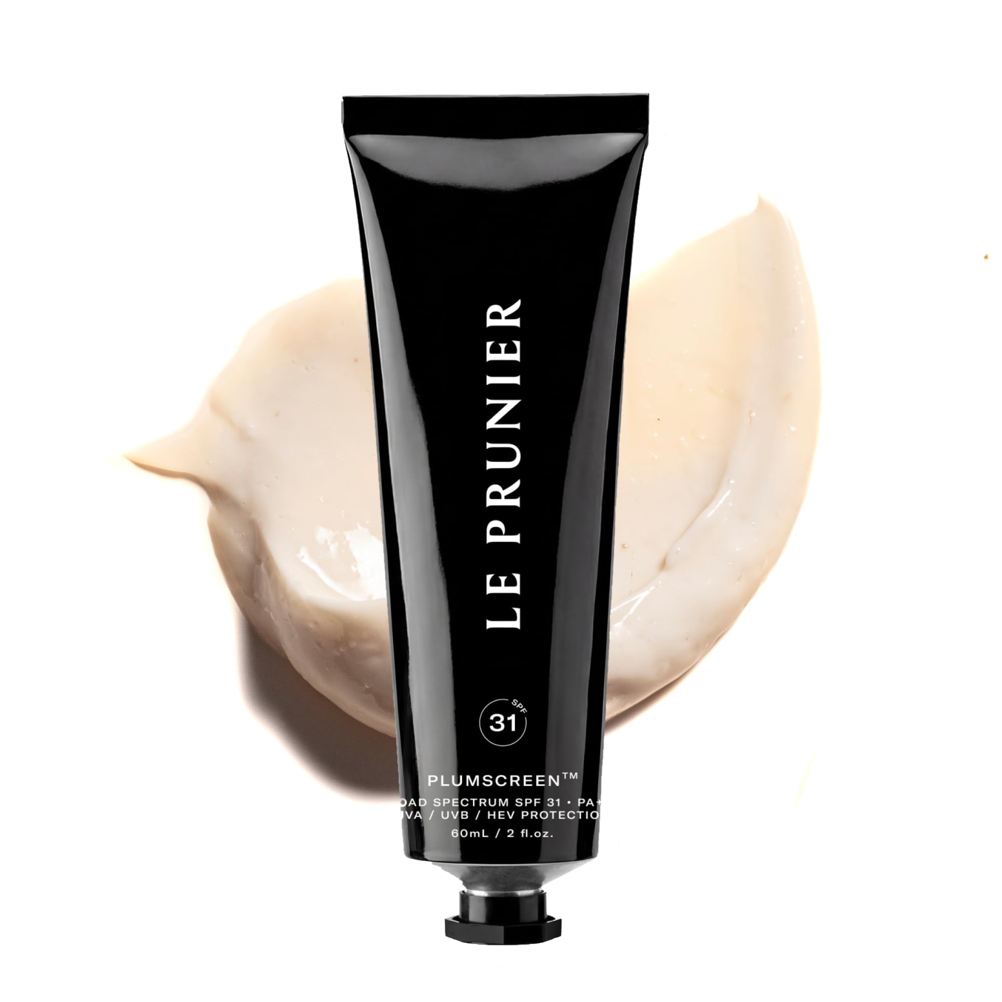 Le Prunier Plumscreen® Broad Spectrum SPF 31 PA+++ 7× Award-Winning Clean Mineral Sunscreen with Plum Superfruit Complex® | Antioxidant, Hydrating Sun Protection for Face | 2 fl oz