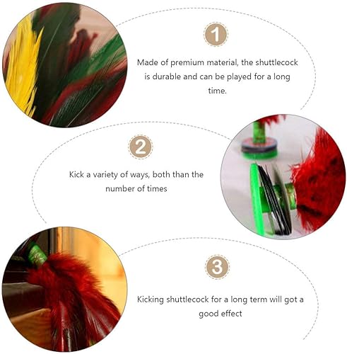 Miniatura 3 de Alipis Jianzi Shuttlecock 4pcs Volante o Birdies Soft Kick Volante Chino Jianzi Pie Deportes al aire libre Juego de juguete Volante