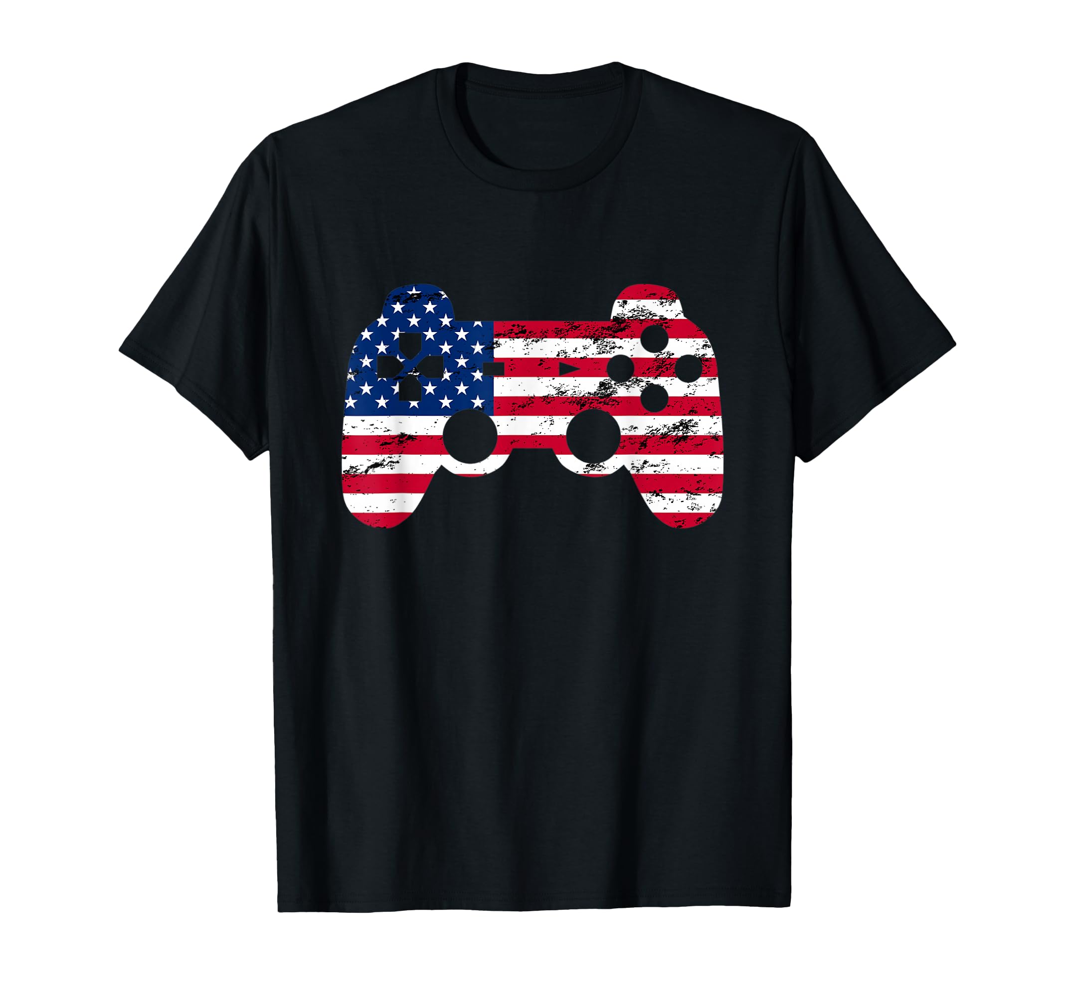 Gamer 4th Of July American Flag Video Game Boys Kids Teens T-Shirt