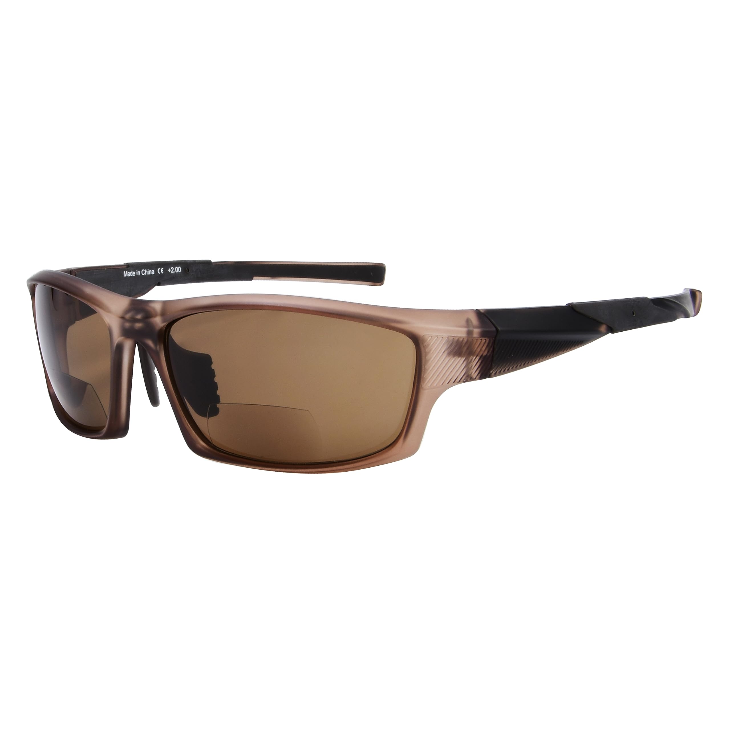 Eyekepper Bifocal Sunglasses for Women Men 3.0, Matte Brown Rectangular