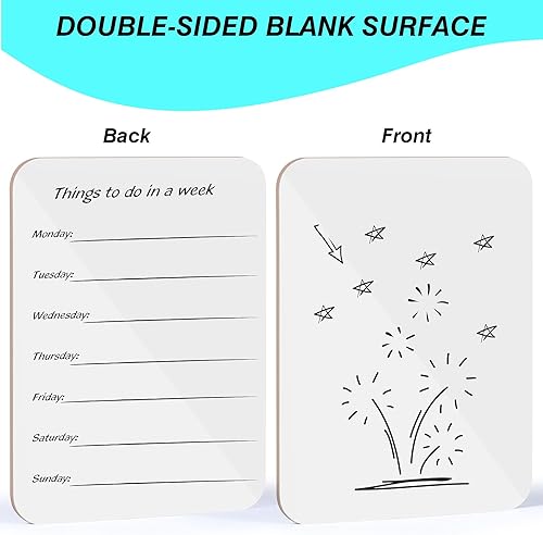 Miniatura 3 de Paquete de 12 pizarras blancas pequeñas de borrado en seco, paquete de maestros de aula, mini pizarras blancas personales de 9 x 12 pulgadas, para