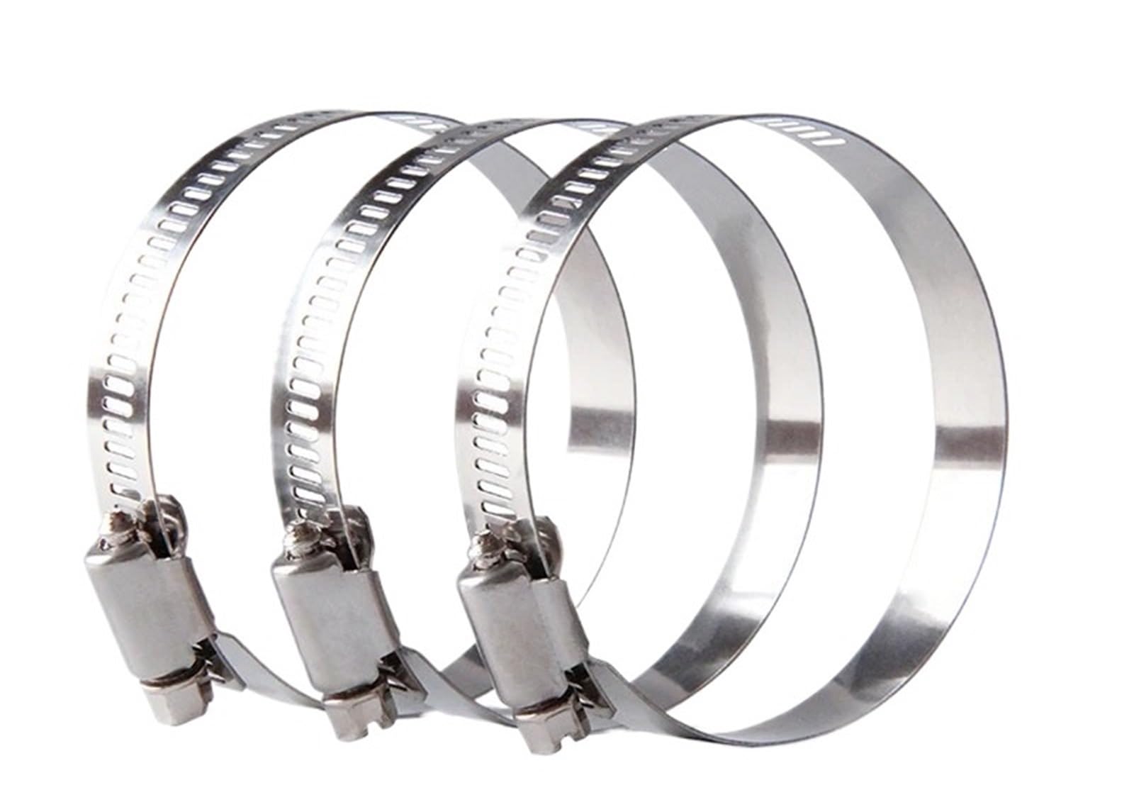 5/10pcs 8 to 152mm 304 Stainless Steel Adjustable Drive Hose Clamps Fuel Line Worm Size Clip Hoop Hose Clamps(72-95mm 5pcs)