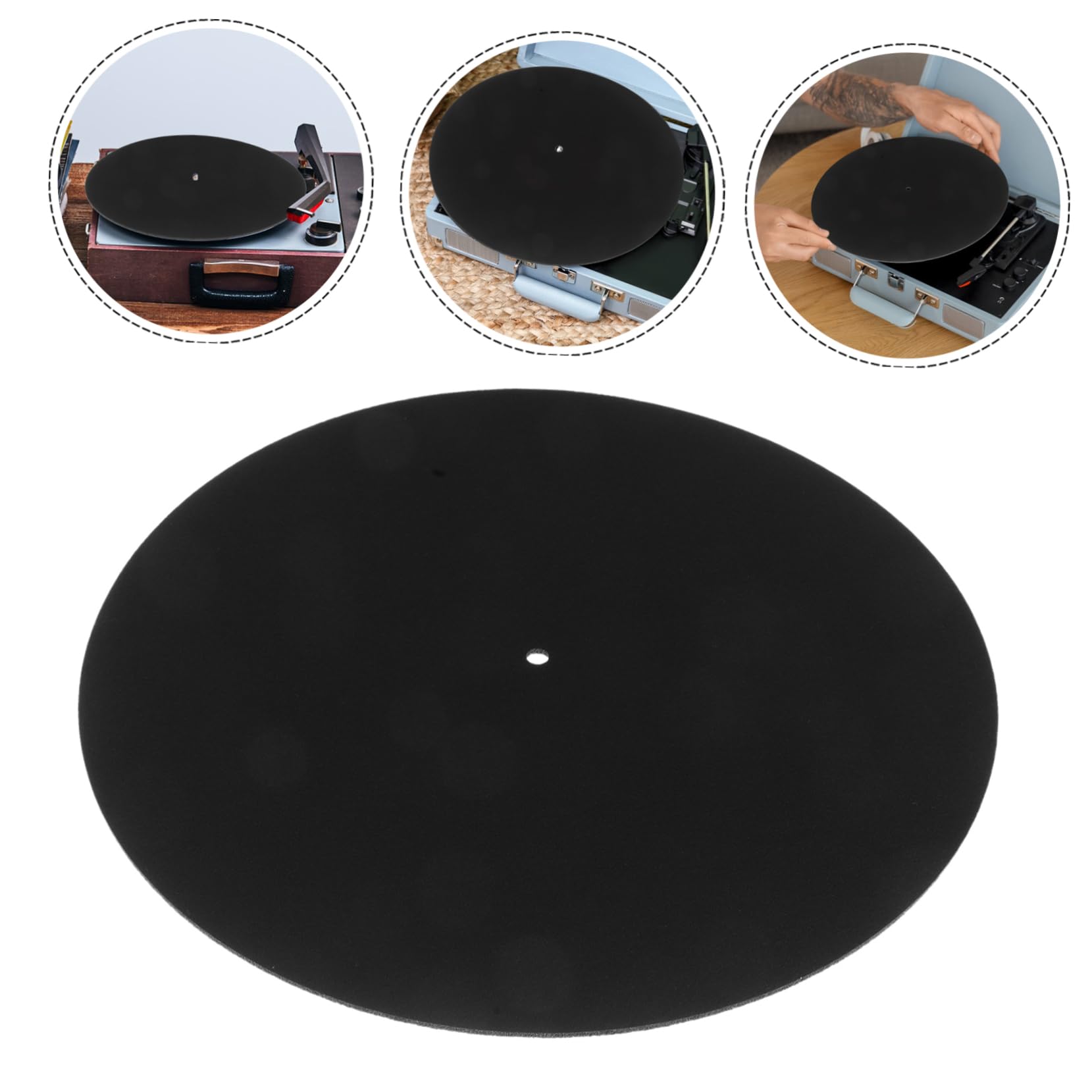 Levemolo Turntable Accessory Vinyl Record Protective Mat Slipmats Absorb Pad to Reduce Noise