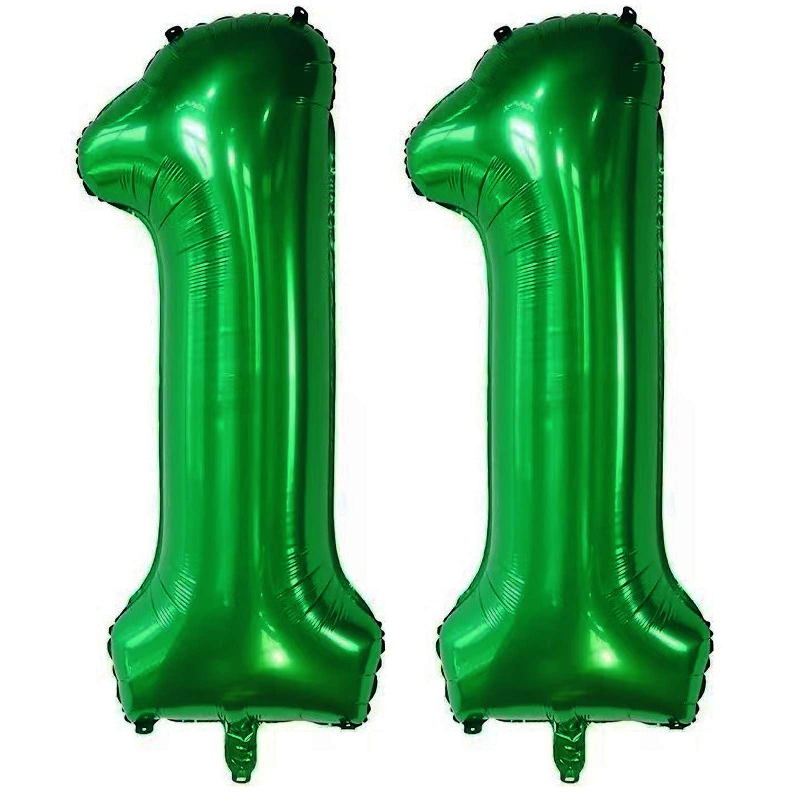 Dark Green 11 Number Balloons, 40 Inch Giant Number 11 Balloons Foil Mylar Helium Dark Green Number Balloons for 11th Birthday Party Supplies