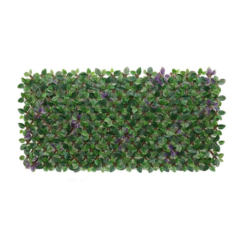 LOLAhome Celosía Extensible con seto Artificial Premium Hiedra de 2x1 m | Realista y Natural, Alta Ocultación, Tratamiento UV, No inflamable, Transpirable | para Jardín, Balcón, Terraza o Piscina