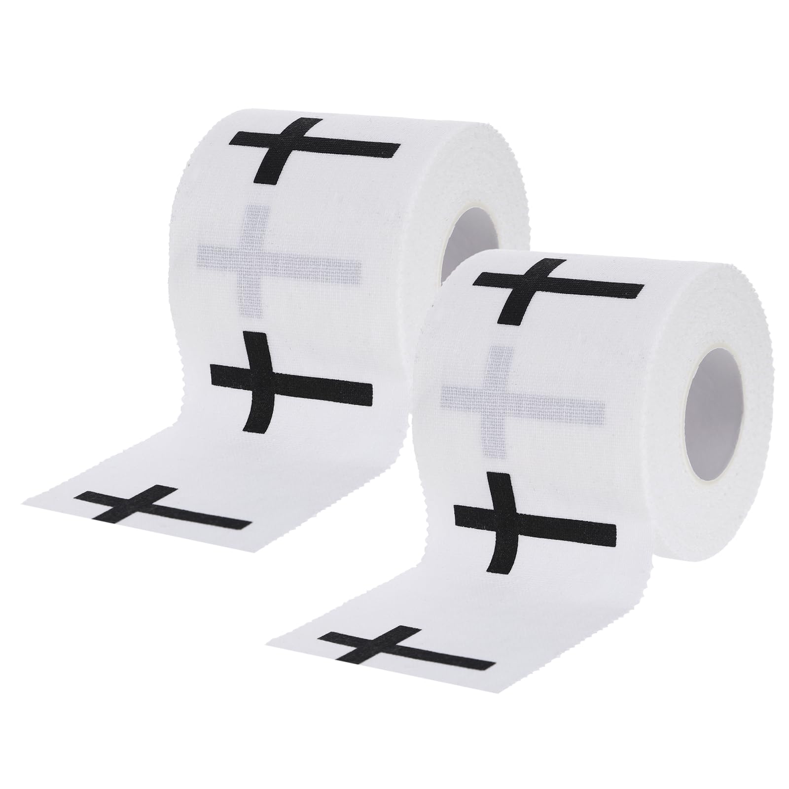 2 Pcs Christian Athletic Tape 2 Inch Wide Religious Cotton Sports Soccer Tapes with Cross White Wrist Tape