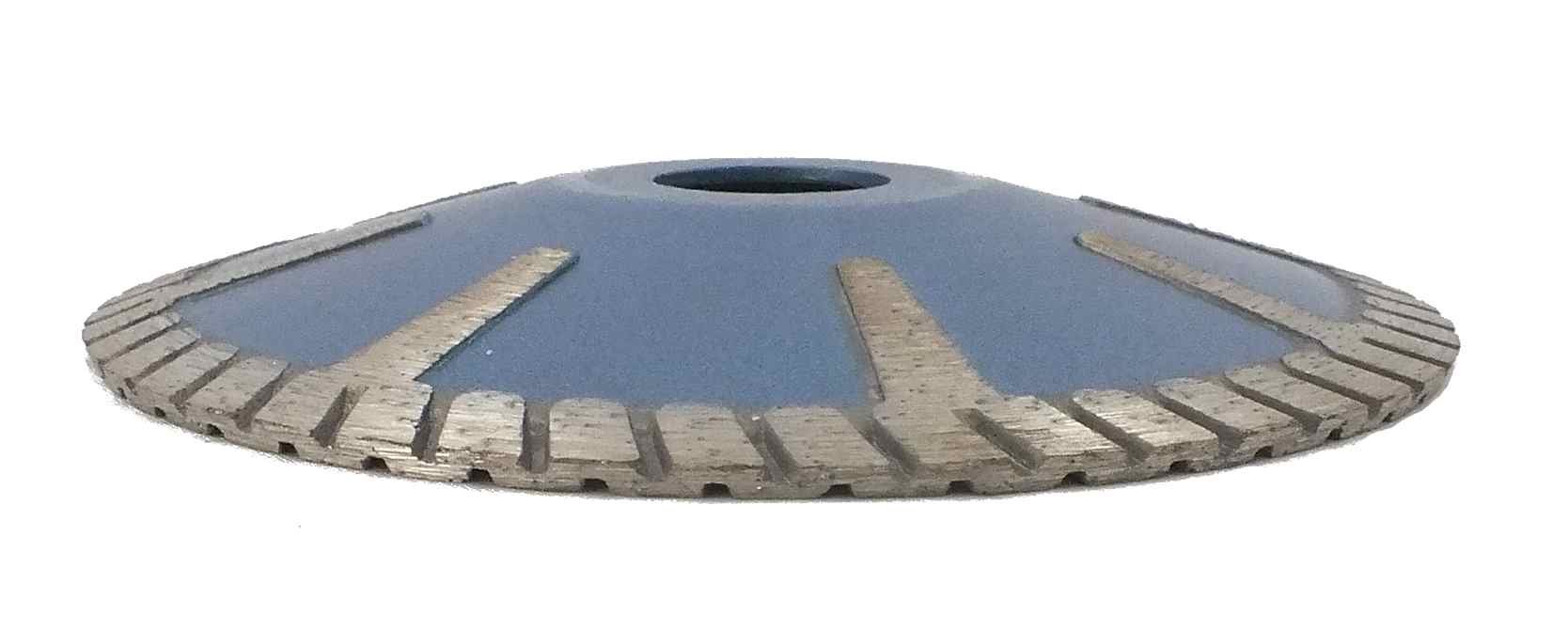 Disco de corte de diamante para granito, cóncavo, diámetro 115 mm, orificio 22,22 mm