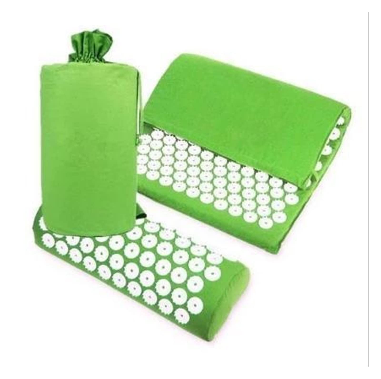 Coussin Massant Acupressure Tapis Tapis Col de tête Back Pied Massage Coussin Coussin Yoga Spike Mat Anti-Stress Acupuncture Tampon Aiguille Massager Coussin Massant Chauffant (Size : Green)