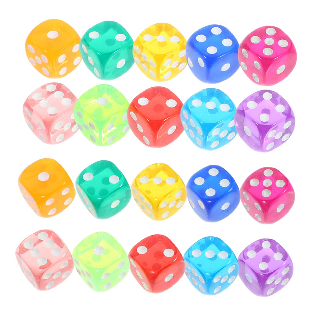BESTonZON 400 Pièces Dés Transparents dés de Couleur Jeux de dés Jouer aux dés de des dés Jouets Dés drôles Accessoires de fête Outil de de société dés pour Le Acrylique