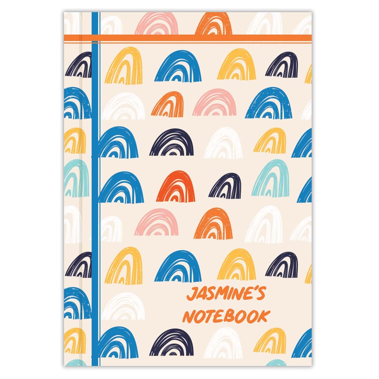 Paper Themes Notebook Personalised with Your Own Name or Text Notebooks for Men Women and Children (Abstract Hills, A6) โ image 1