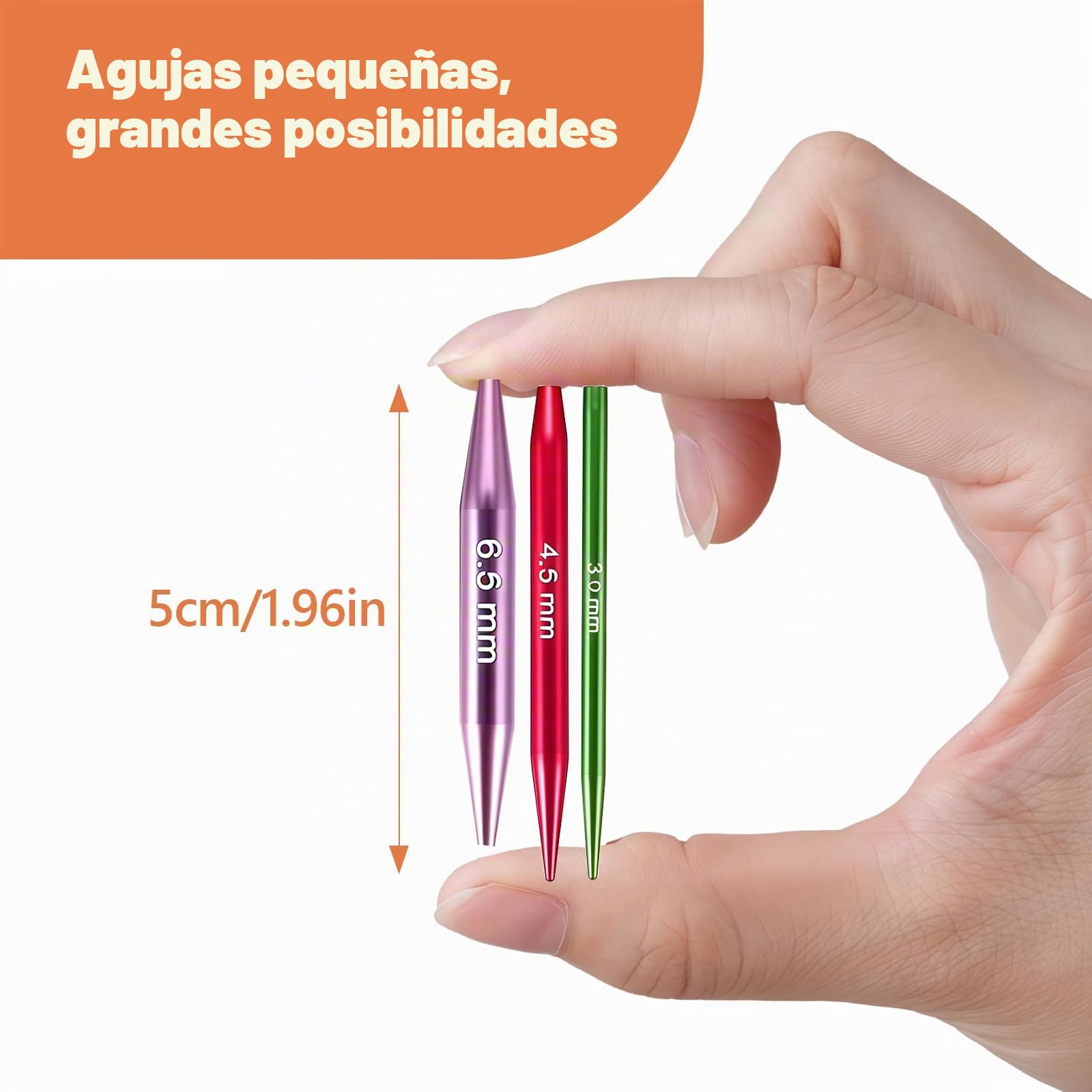 Tiiyee Juego de Agujas Circulares Intercambiables, 12 Pares de Agujas de Tejer de Aluminio 3-8 mm Agujas Circulare con 4 Cables Accesorios Kit de Aguja de Punto para Aficionados Principiantes Tejido