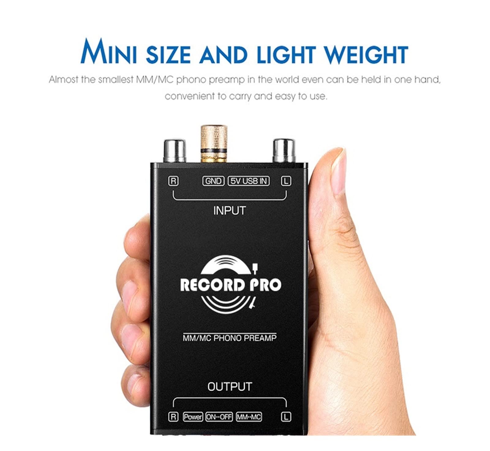 Mini preamplificatore Phono in Vinile MM/MC Phono Amplificatore Lettore Dvd/CD Tuner Monther Days Gift