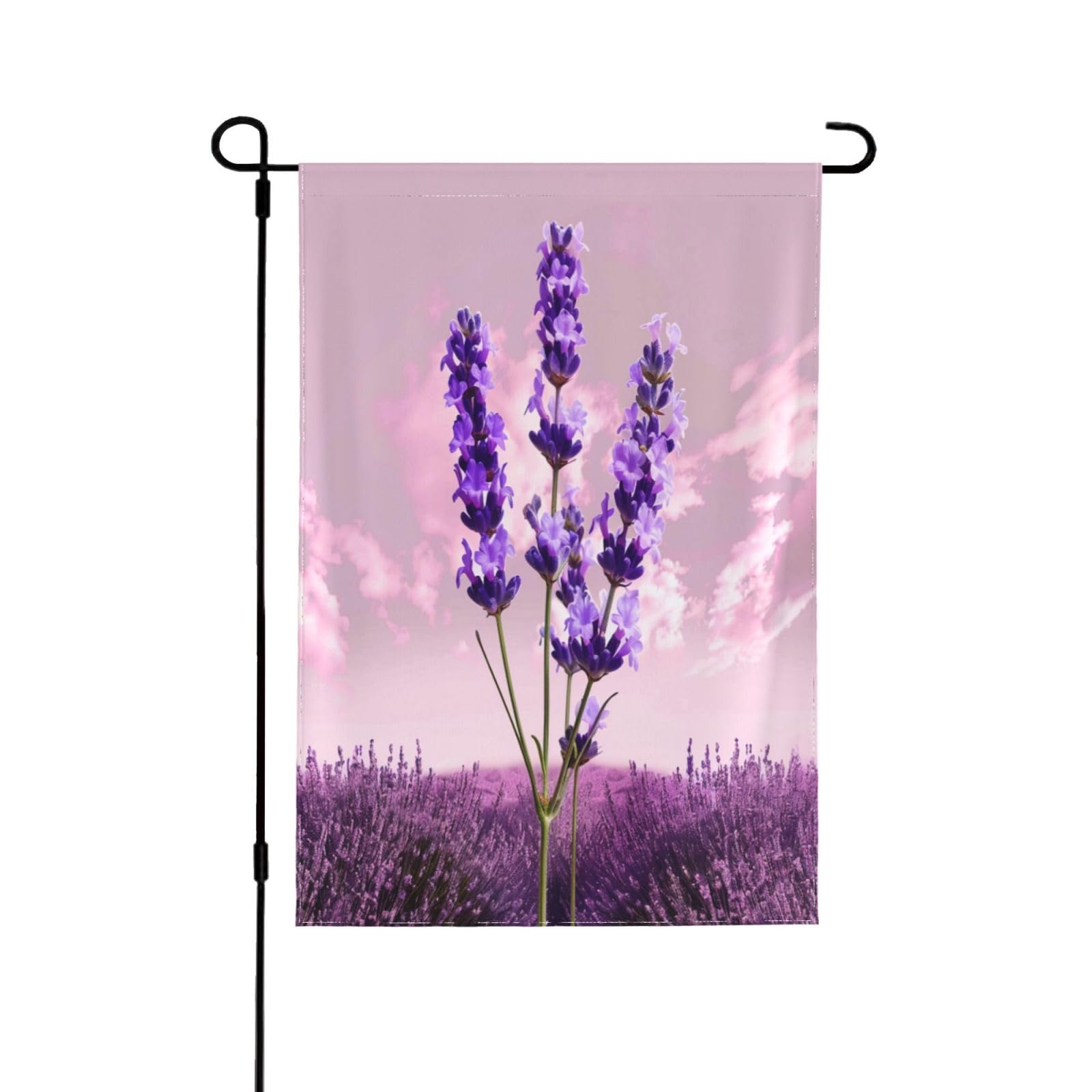 Drapeau de jardin lavande 71x101 cm grand format double face en polyester