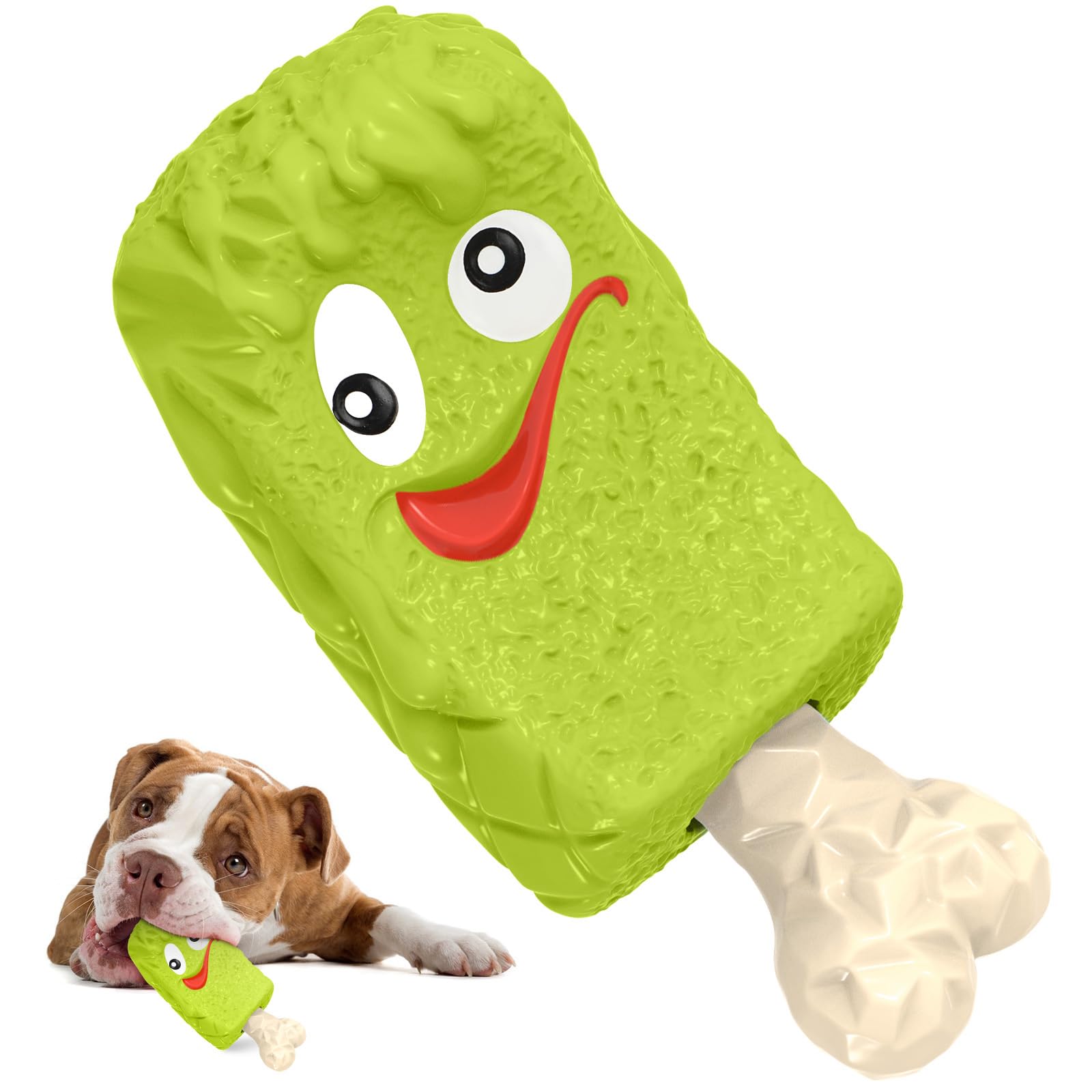 RUXAN Juguetes para Perros Indestructibles – Squeak Masticables Juguetes para Perros Grandes - Juguetes de Caucho Natural para Cachorro Pequeños, Medianos