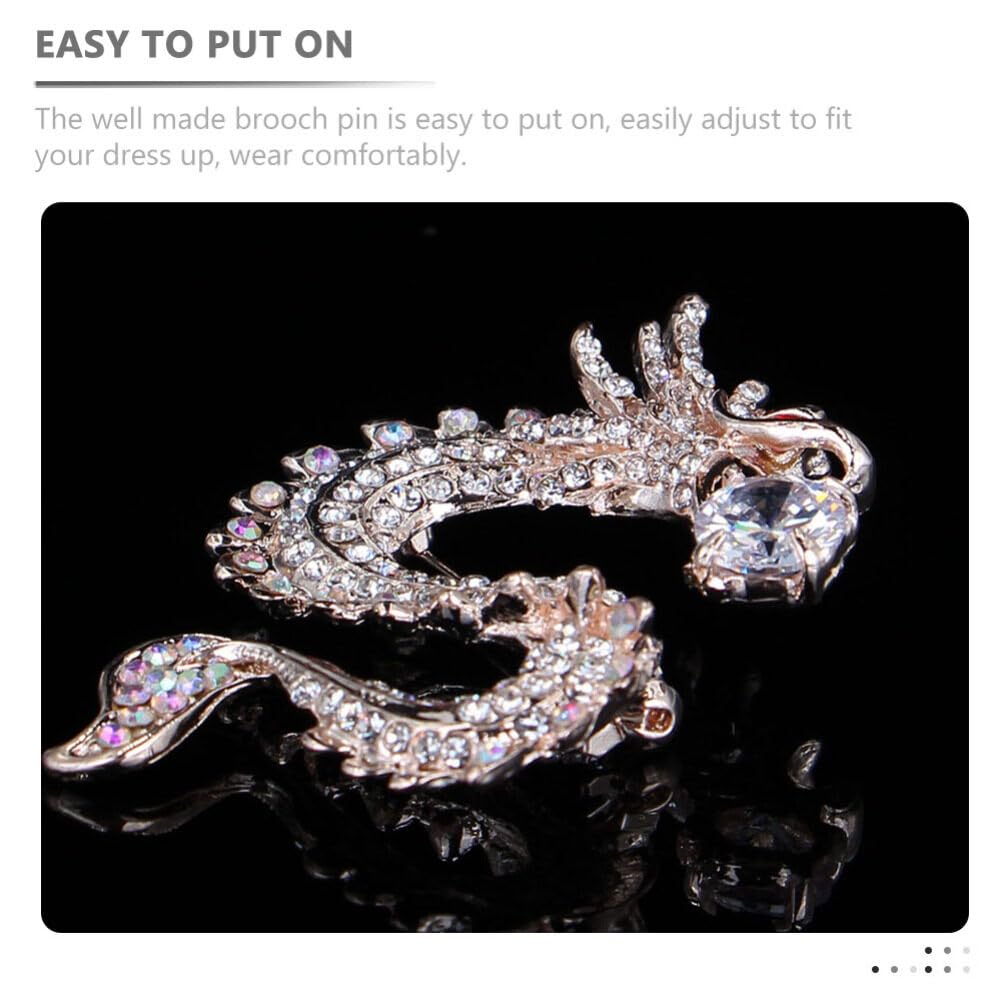 Jewelry Emaille Vintage Zodiac Dragon Brosche Pin Frauen Männer Tierstifte Clip Revers für Schals Pullover Jacken Kleid Kleidung Medium Jewelry