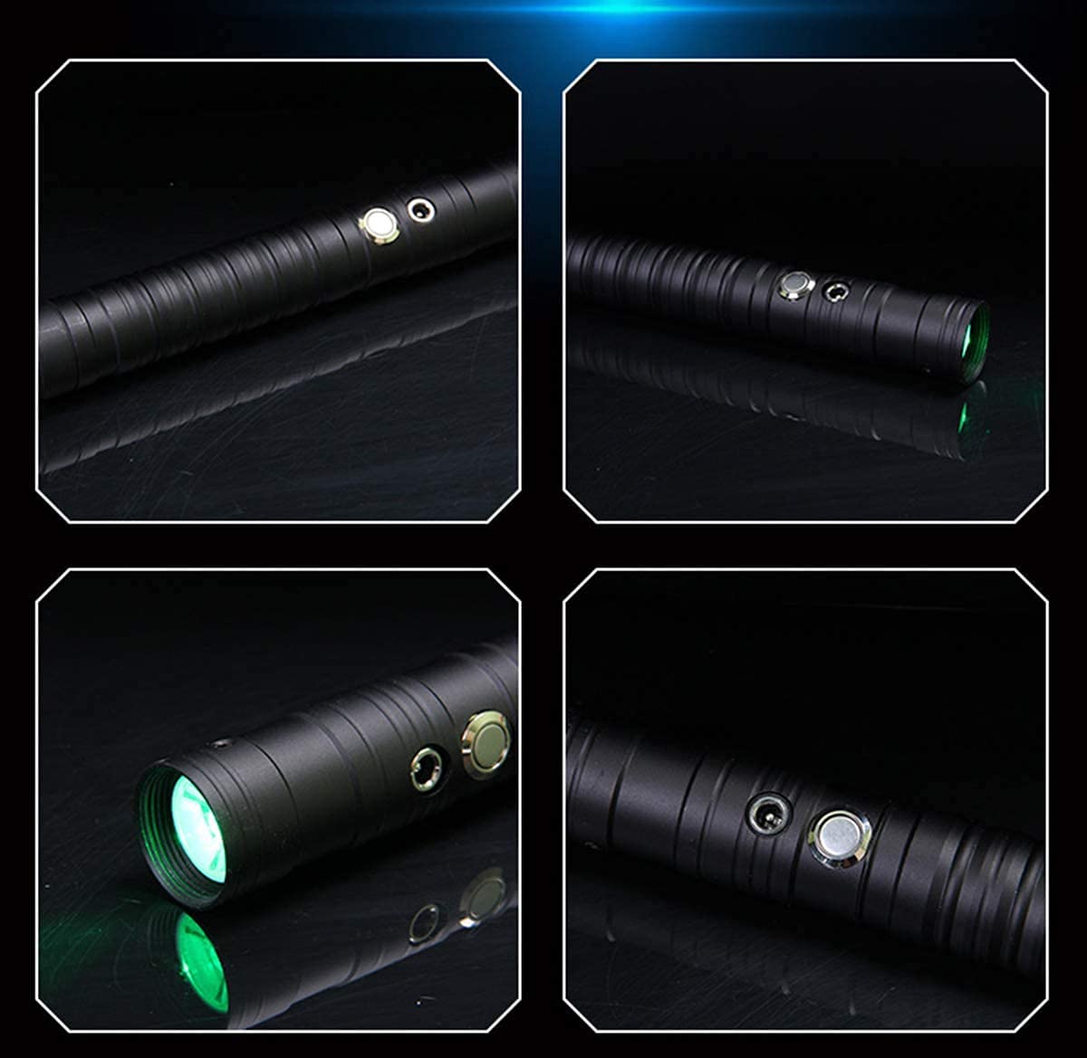 ANASABER Lichtschwert, Doppelklinge Duell-Lichtschwert, 4 Sound-Fonts, 12 RGB Farben FX Metall Griff, 78cm Echtes Lightsaber 2er-Pack für Erwachsene/Kinder Geburtstag, Halloween Cosplay