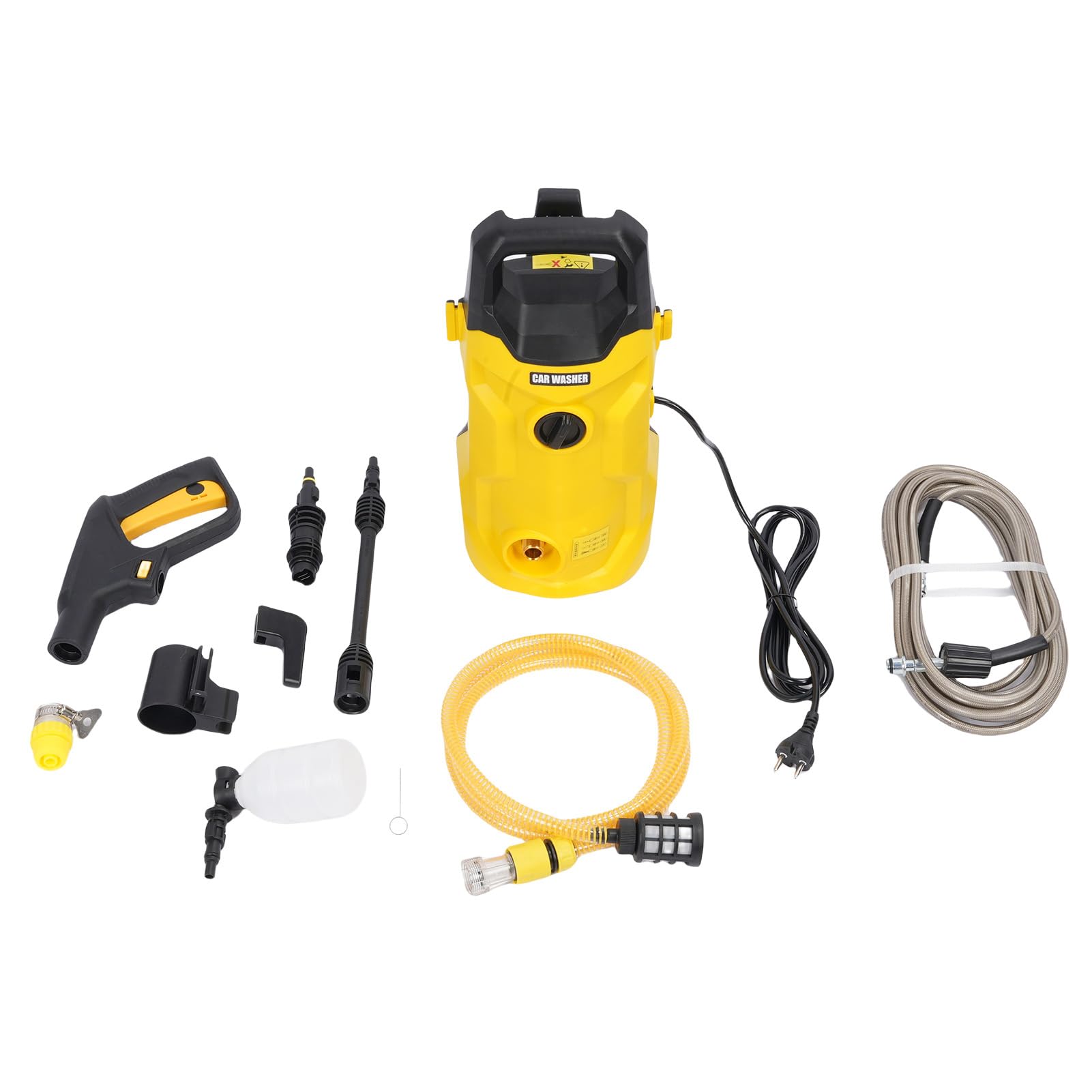 Generic Przenośna Elektryczna Myjka Ciśnieniowa 1160Psi Myjka Wysokociśnieniowa do Samochodów, Podjazdów, Tarasów, z Trybem Piany do Użytku Domowego (Wtyczka UE 250 V)
