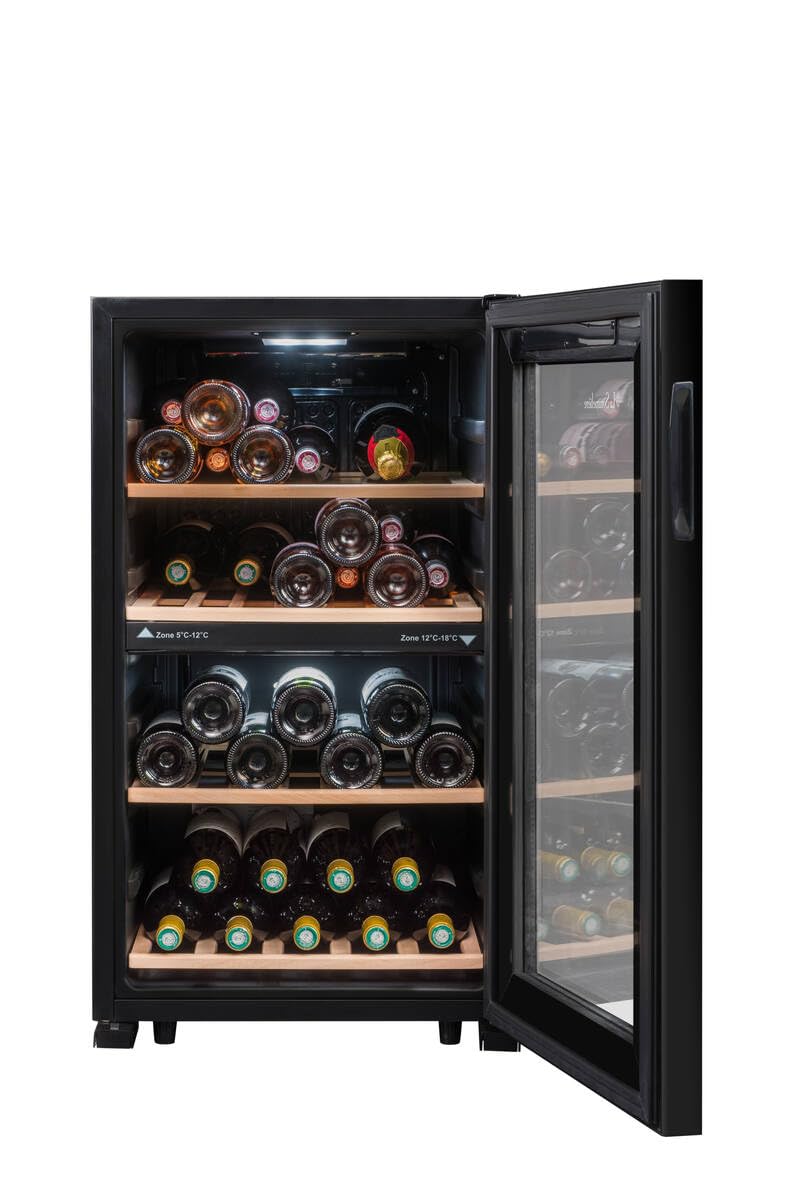 LA SOMMELIERE Cave de mise à température double zone LS51.2ZBLACK 50 Bouteilles